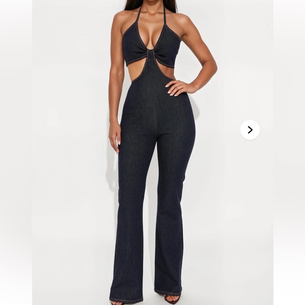 Fashion Nova Marlene denim jumpsuit